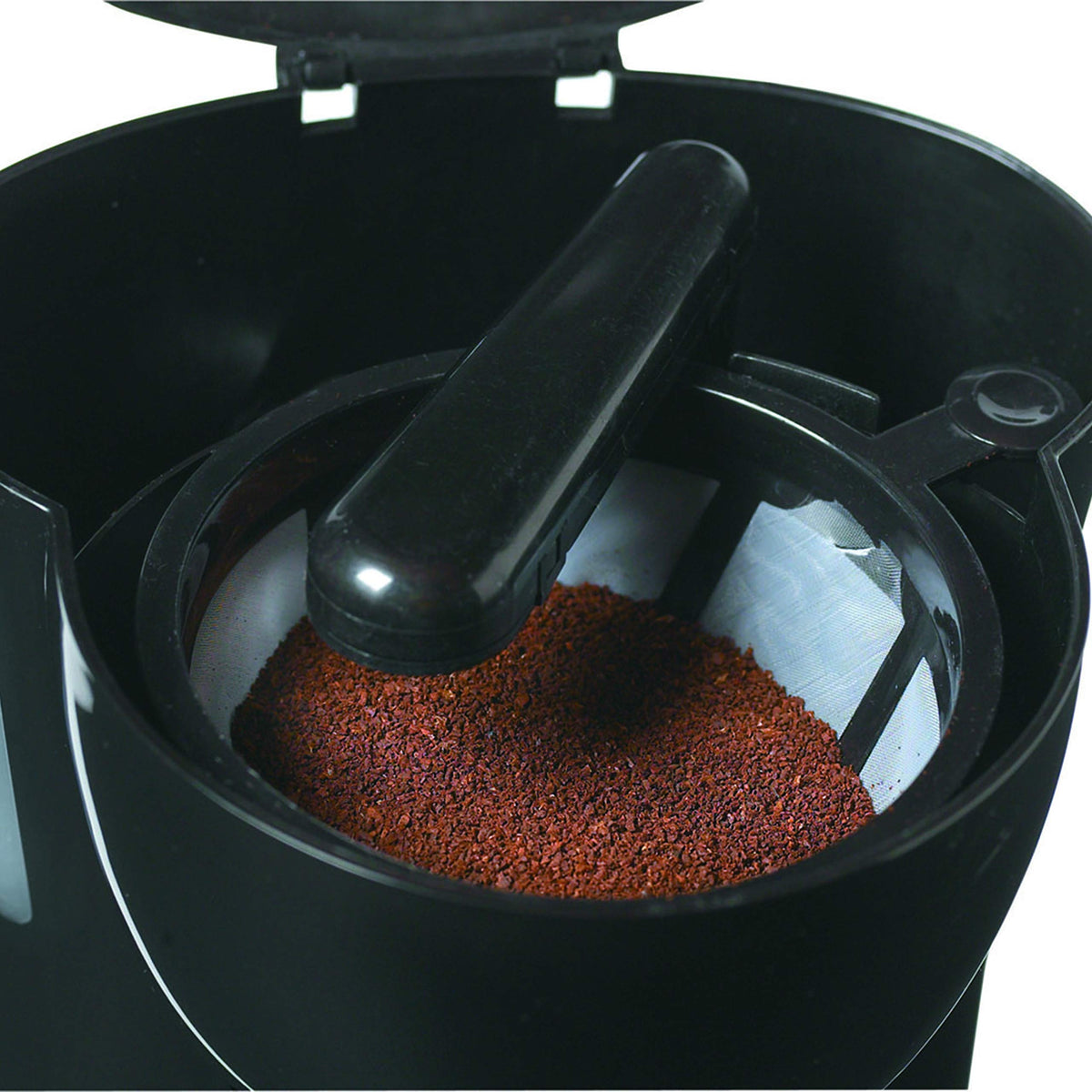 1 Cup Black Mini Drip Coffee Maker with Reusable Mesh Filter T871