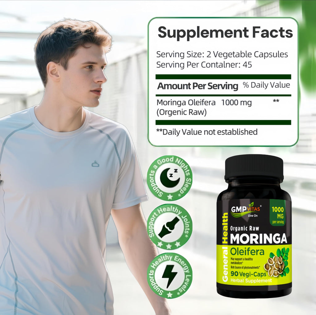 Organic Moringa Capsules 1000mg P753