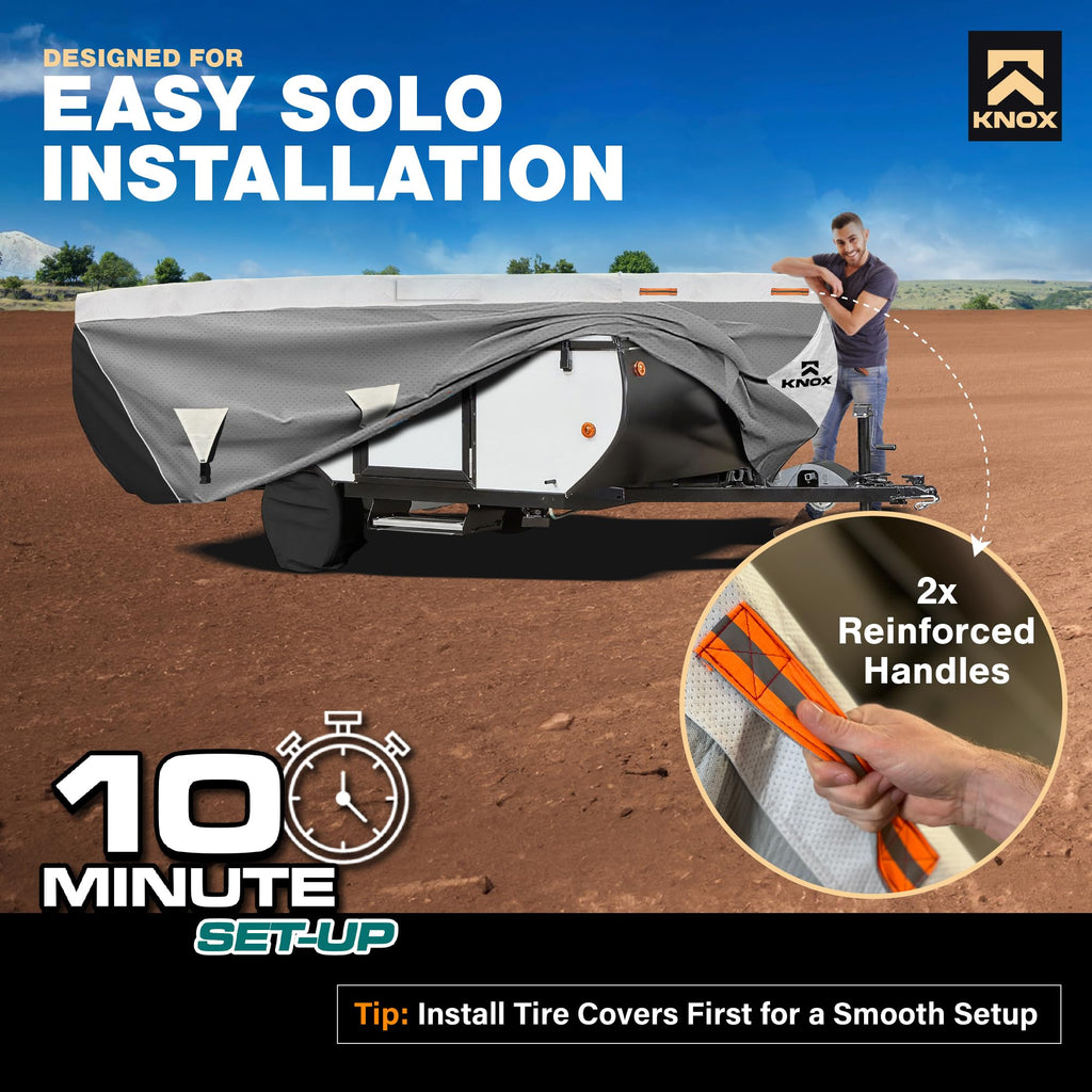 Anti-Tear 7 Layer APEX Fabric Folding Camper Cover 14-16 ft X2969
