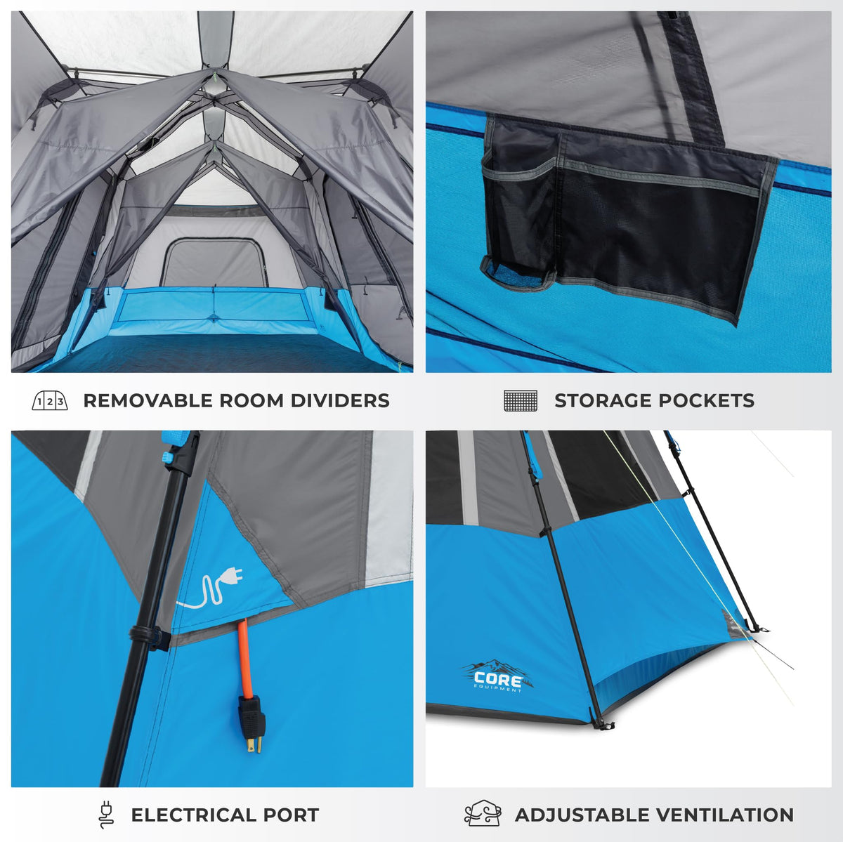 Instant Cabin Tents with LED Lights K910726