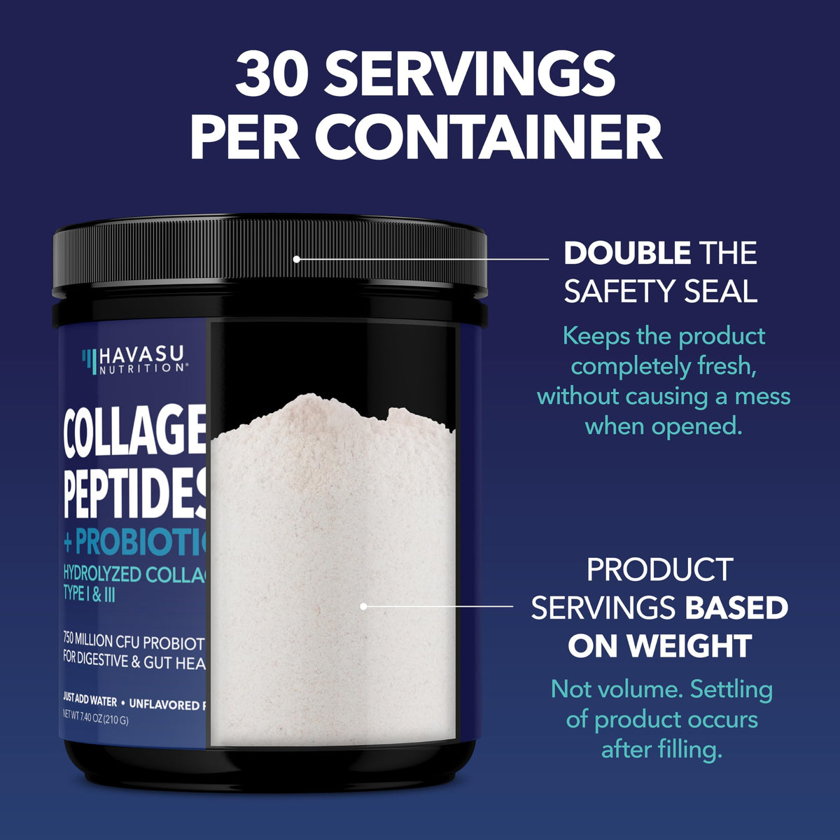 Unflavored Collagen Peptides Powder with Probiotics L28511