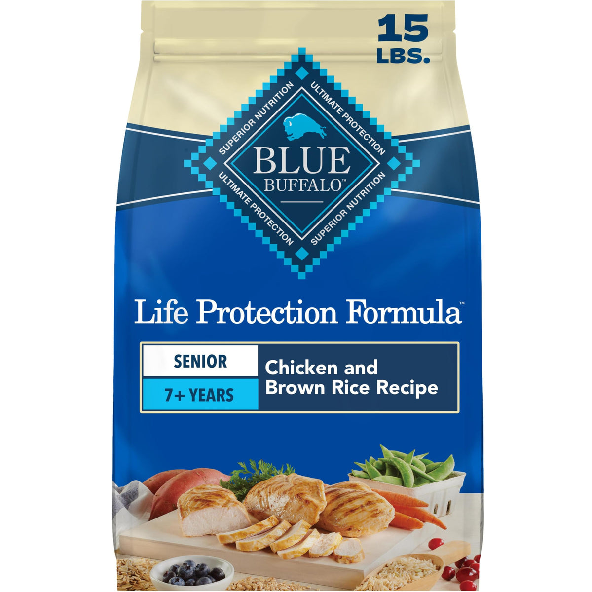 Chicken Senior 7+ Dry Dog Food, 15 lb R2026