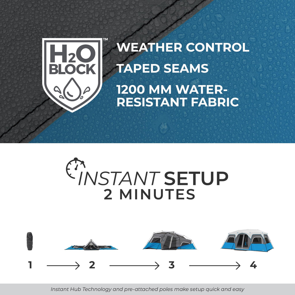 Instant Cabin Tents with LED Lights K910726
