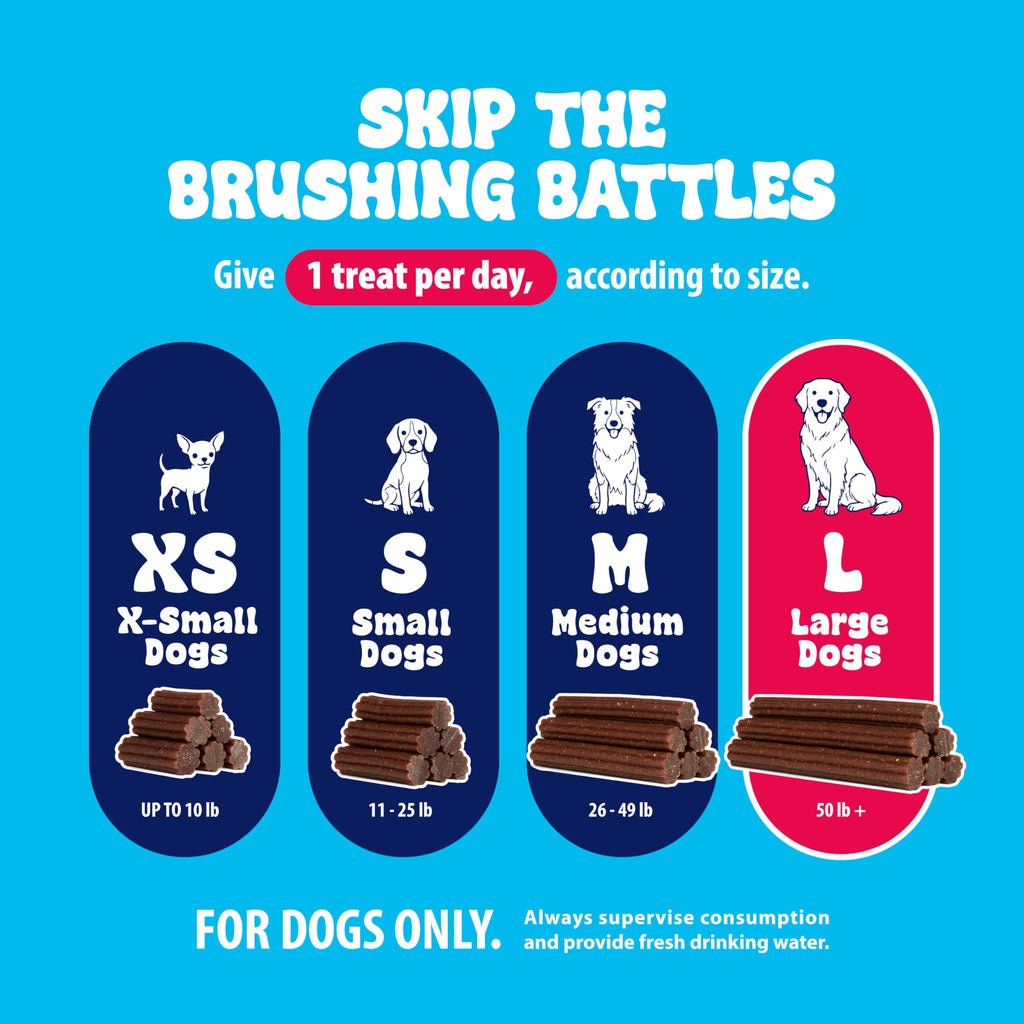 15 Ct Dental Treat Sticks for Large Dogs Y68539