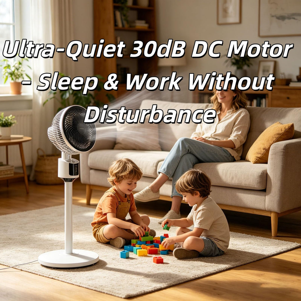 Standing Fan with Remote, 90° Oscillating, 3 Speeds, Adjustable Height, Gray C340139