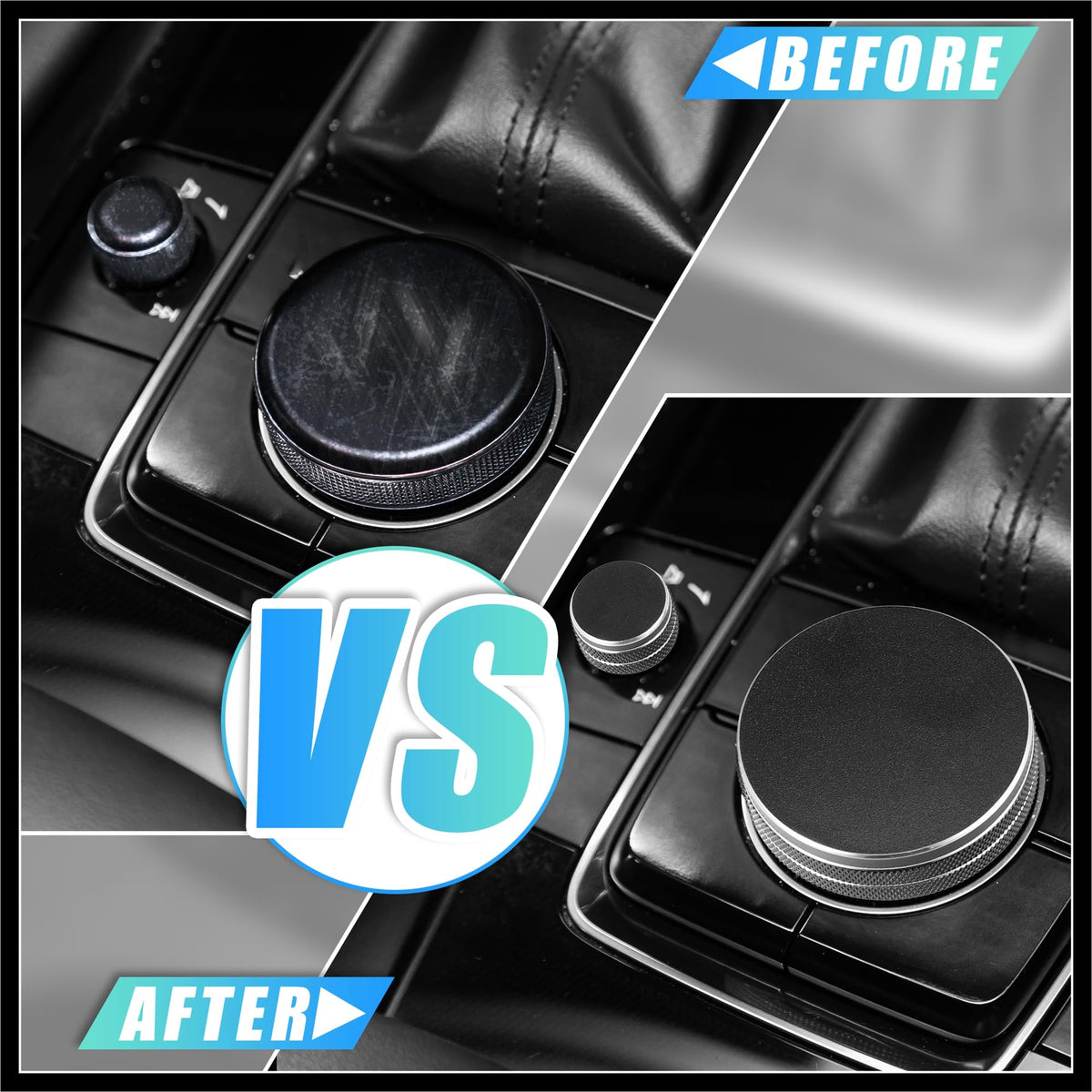 Black Multimedia Volume Knob Caps Decals Stickers Covers F810495