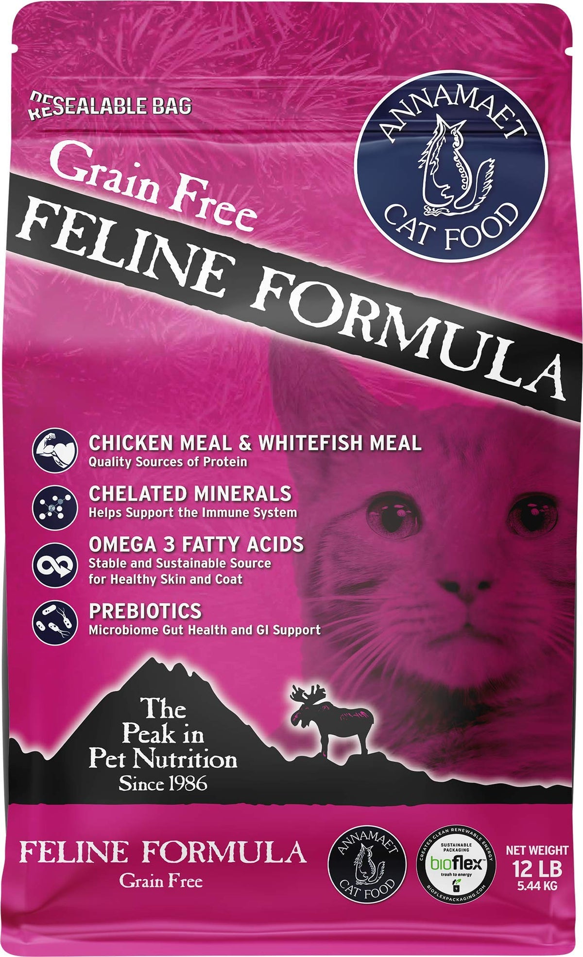 Grain-Free Chicken & Fish Dry Cat Food 12-lb Bag M3658