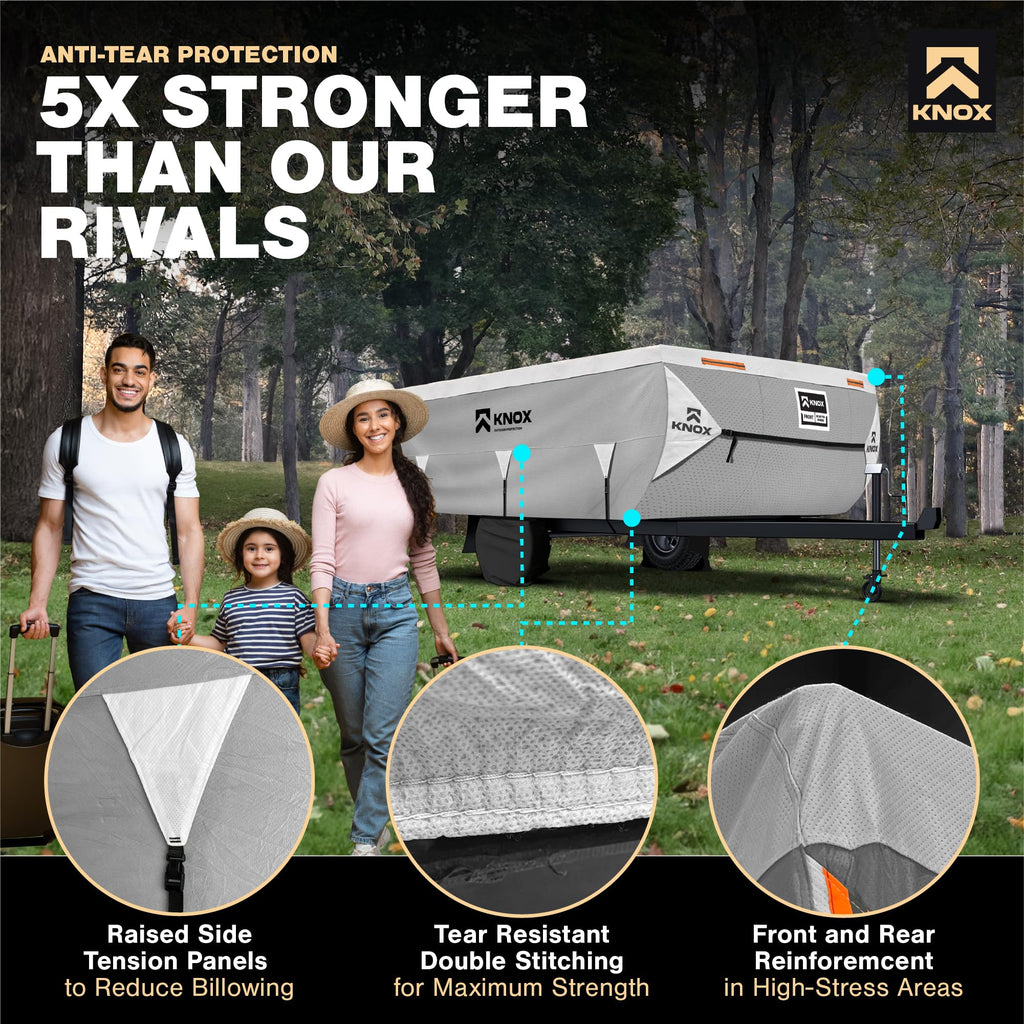 Anti-Tear 7 Layer APEX Fabric Folding Camper Cover 14-16 ft X2969
