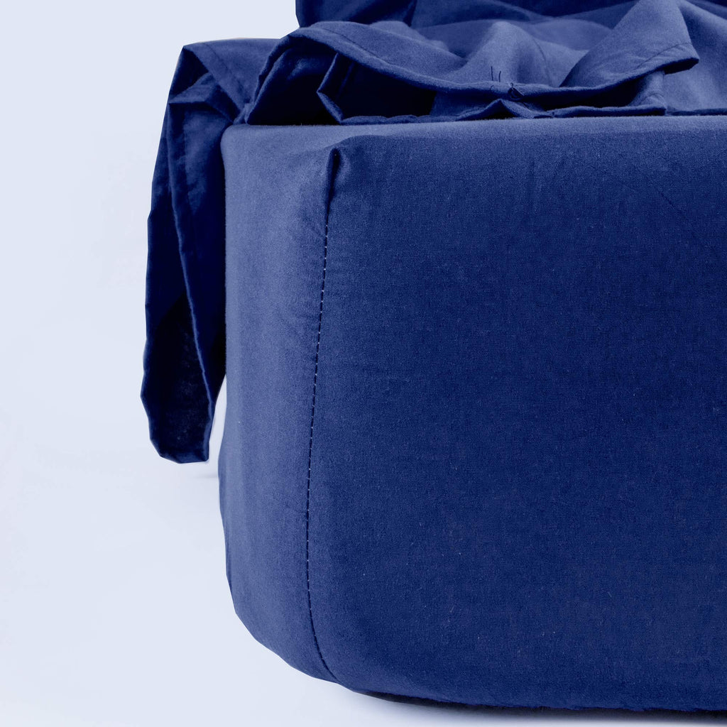 Toddler Microfiber Sheet Set, 3 Piece, Navy Blue O8407